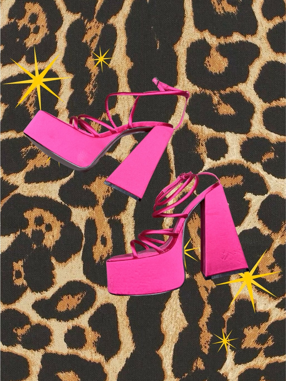 ASOS DESIGN | Barbie Pink Platform Strappy High-Block Heel Sandals | Size US 8